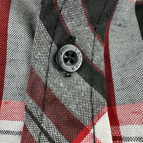 BLAC LAQUER Button Down Shirt Men’s Size Large Red Black Long Sleeve Date Night - Picture 4 of 11